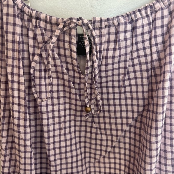 Angie Purple Checkered Babydoll Dress - Picture 3 of 4